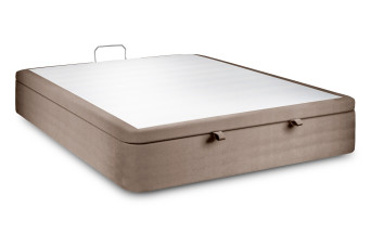 Sommier Coffre 160x200 cm - Velours - Taupe