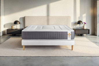 Ensemble Matelas Sommier 160x200 cm - Sommier Blanc (déjà monté) - Vingt-Six