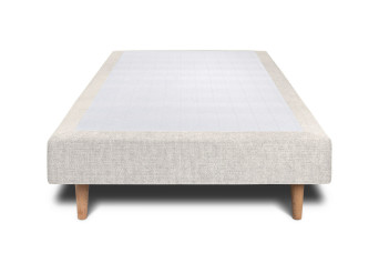 Sommier Tapissier 80x200 cm - H29 cm - Toile nattée - Beige clair